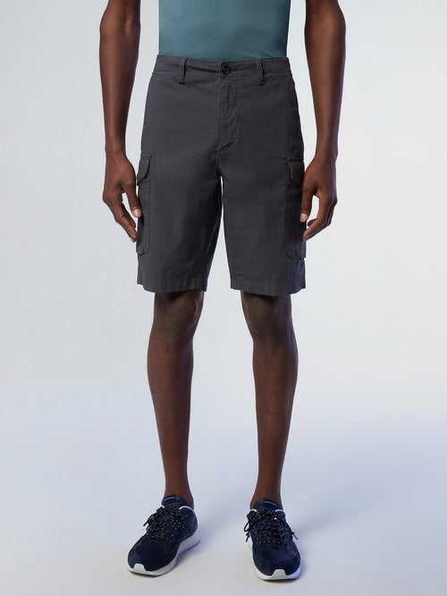 Eco-poplin cargo shorts